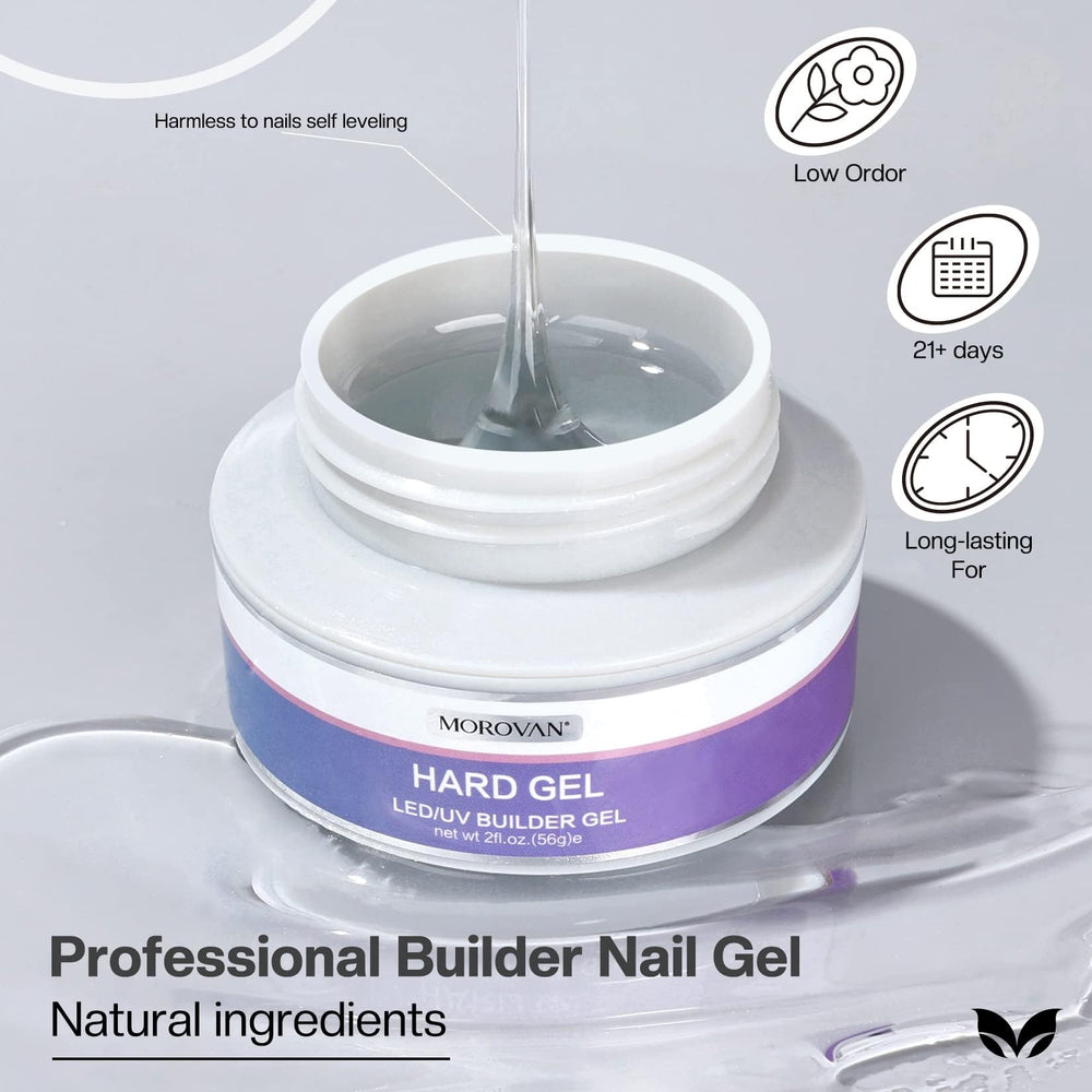 Brocha Morovan para aplicación suave y uniforme del gel builder