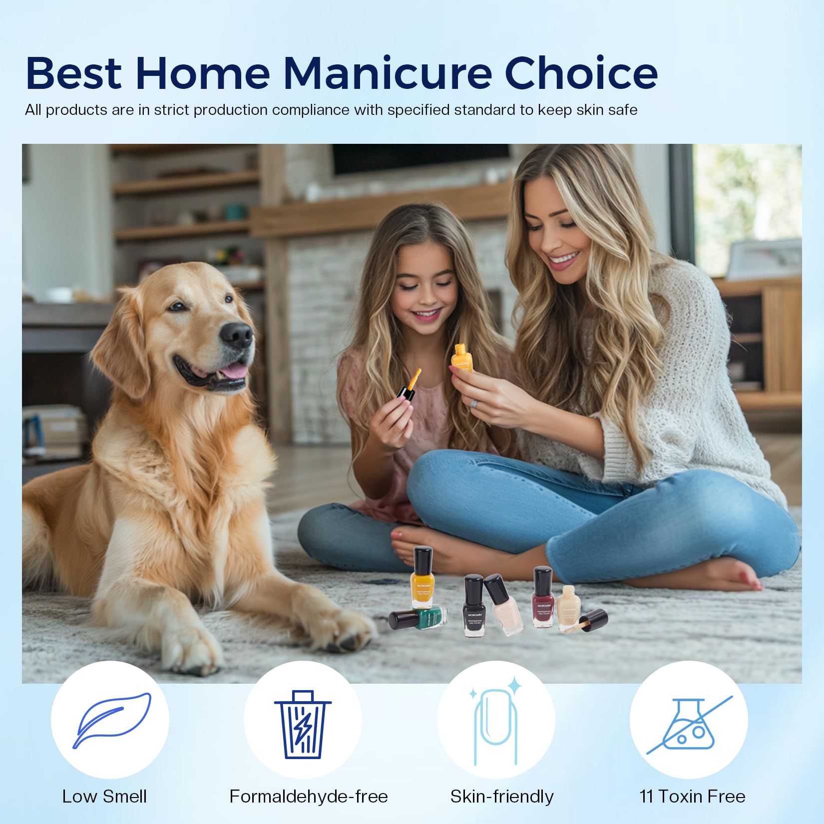 Morovan polish is easy to remove after long wear