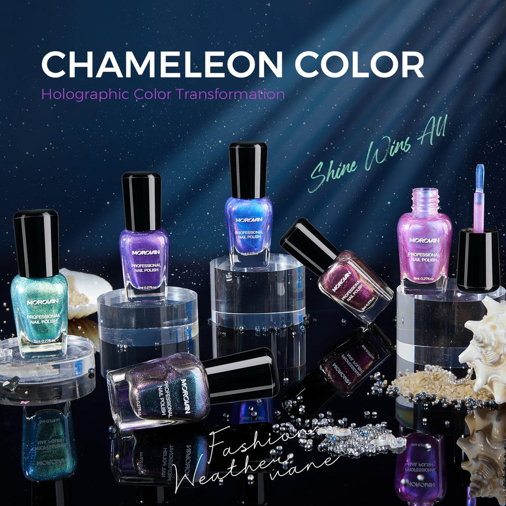 Morovan Esmalte Chameleon brillo aurora verde para acabado impactante