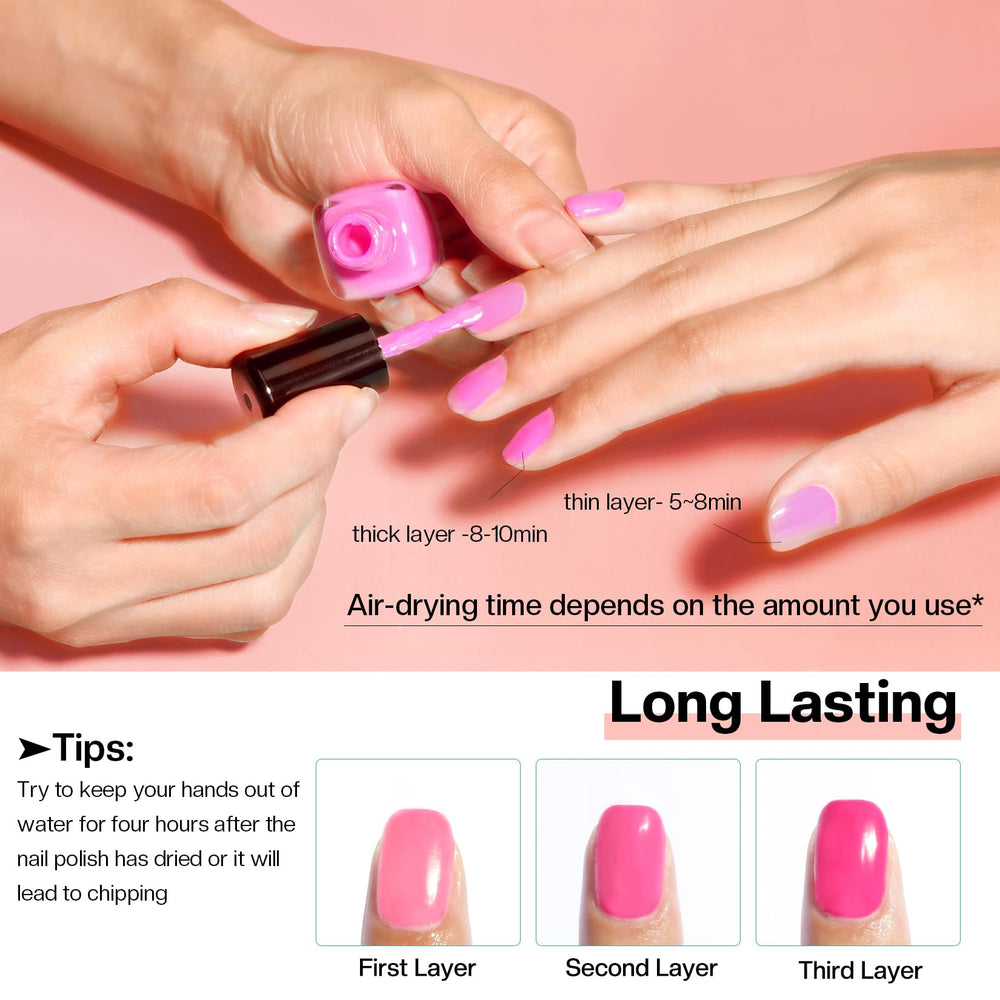 Morovan esmalte Fucsia Brillante, color intenso, añade estilo para ocasiones especiales.