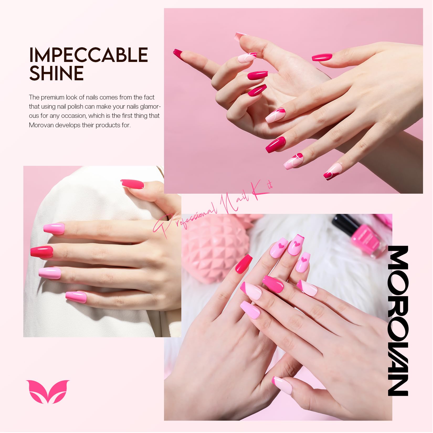 Morovan Esmalte Rosa Suave: color suave para uso diario