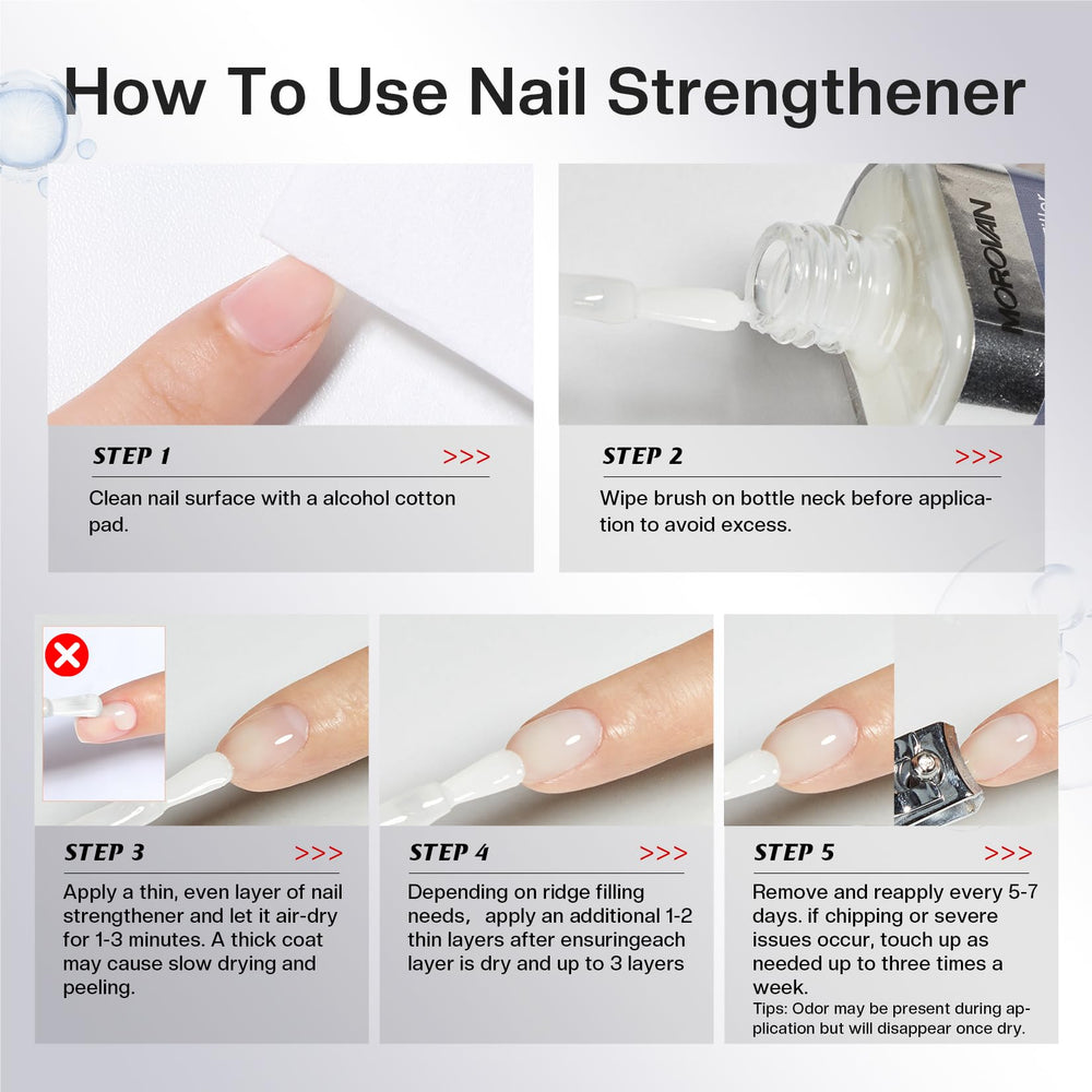 Morovan-low-odor-formula provides fragrance-free strength for daily nail care.
