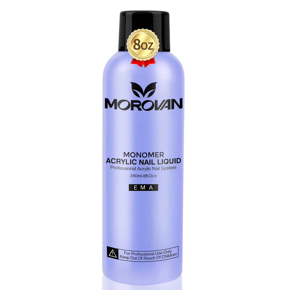 Morovan monomero acrilico 8oz, vertido en la botella para mezcla precisa.