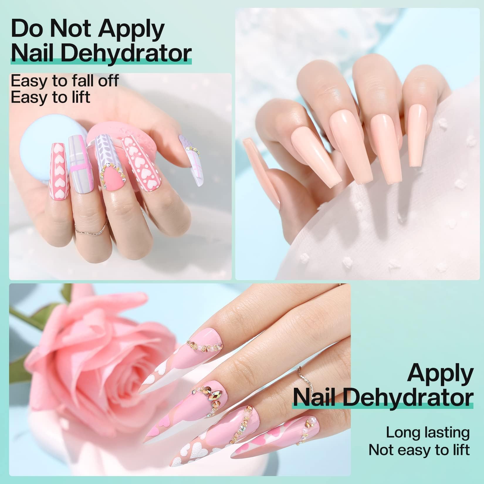 Wide compatibility with gel, acrylic, and dipping powders