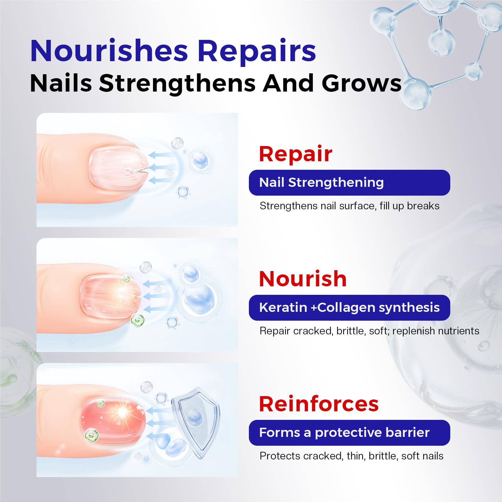 Morovan nutrición de uñas, 8 vitaminas visibles para uñas sanas.