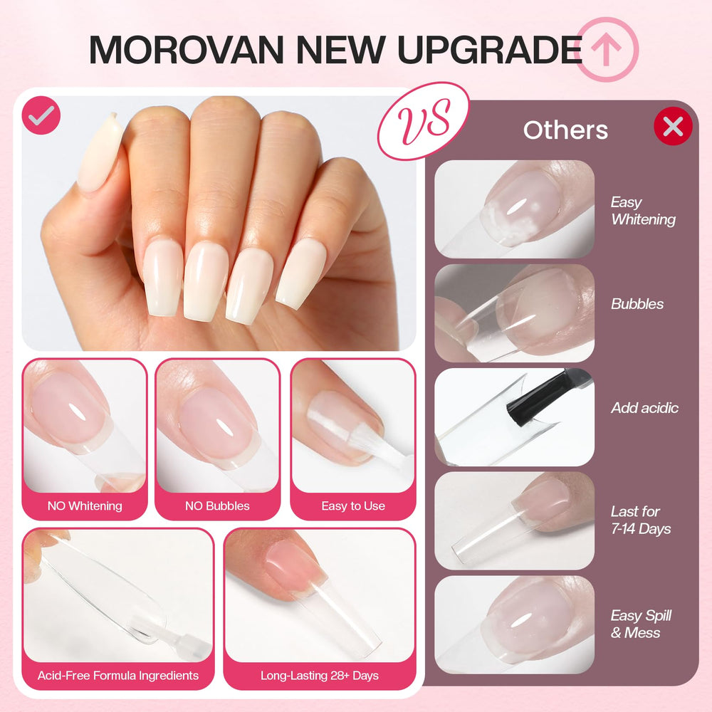 Morovan pegamento uñas tips acrilicas para fijar uñas postizas con precisión