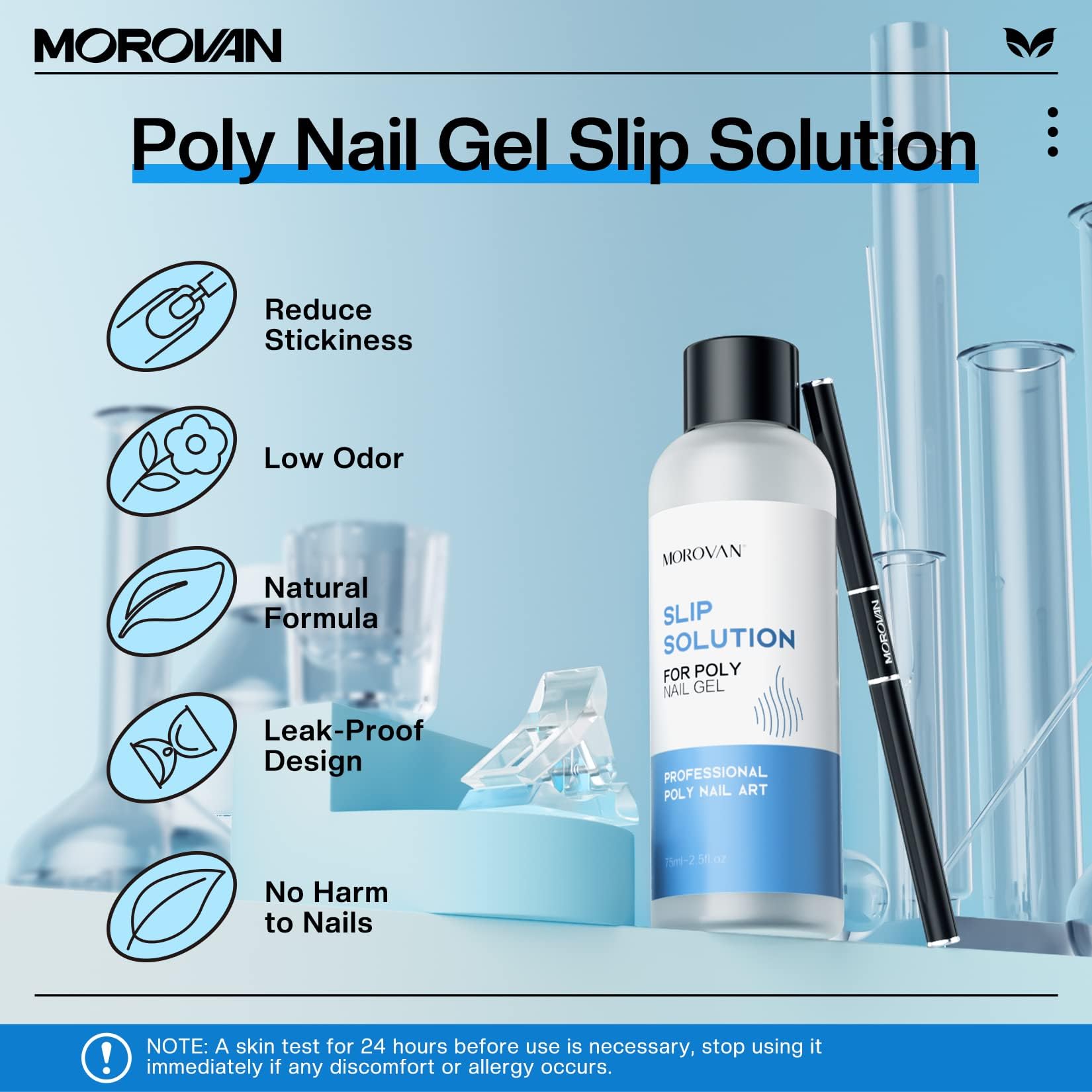Morovan pincel de extremo doble para esculpir PolyGel con precisión.