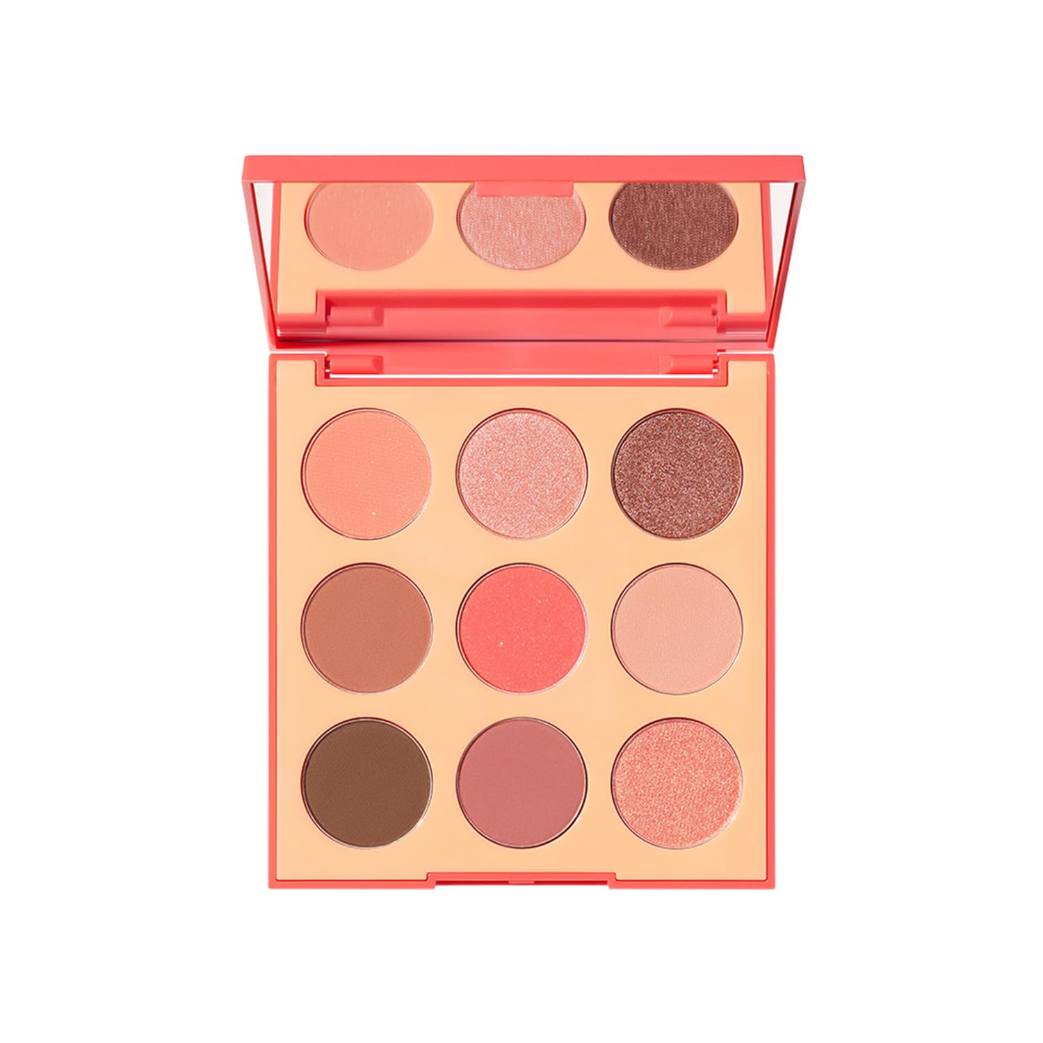 Paleta Morphe 9E Pretty In Peach para maquillaje versátil con sombras intensas.