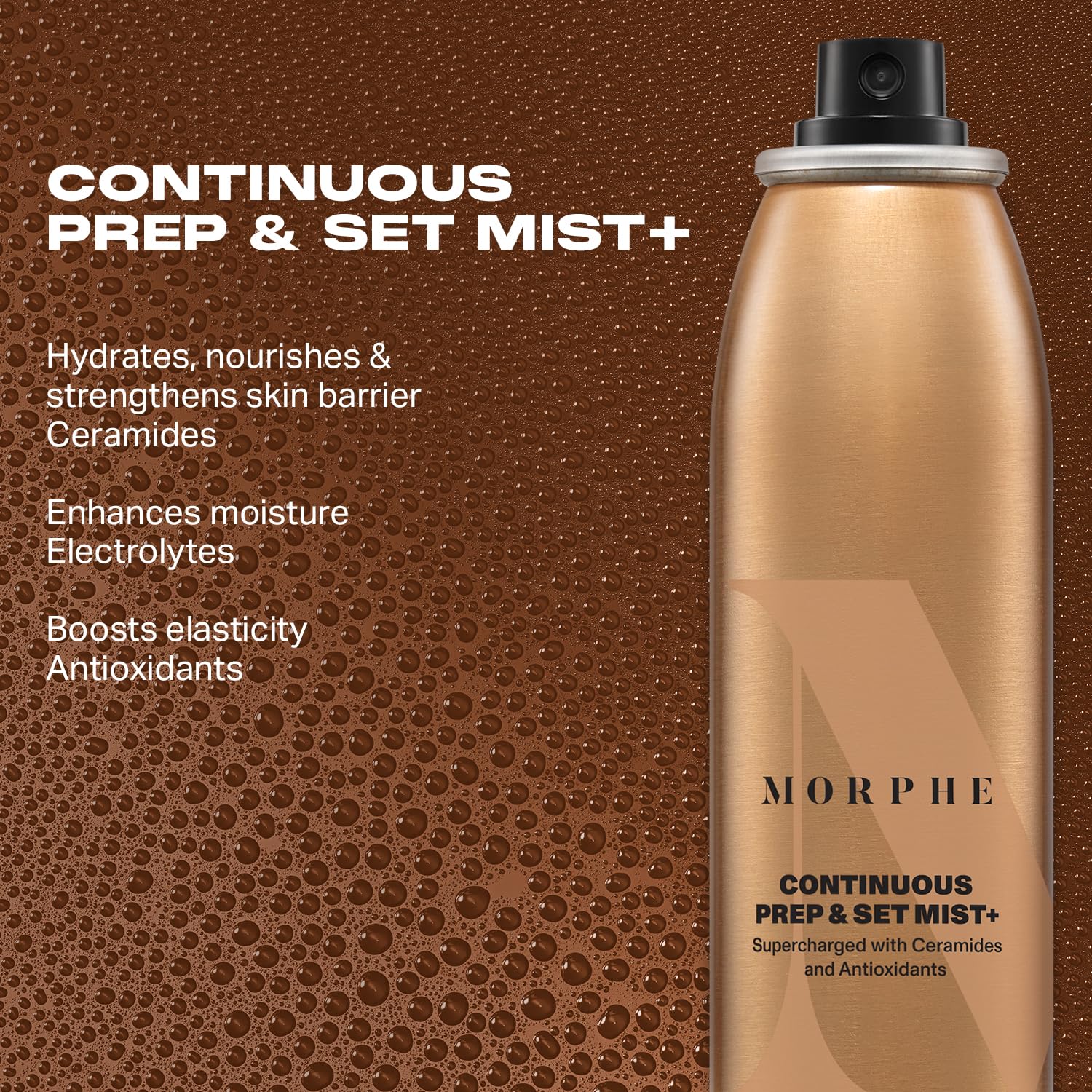 MORPHE ceramides and antioxidants ingredient close-up for nourished look