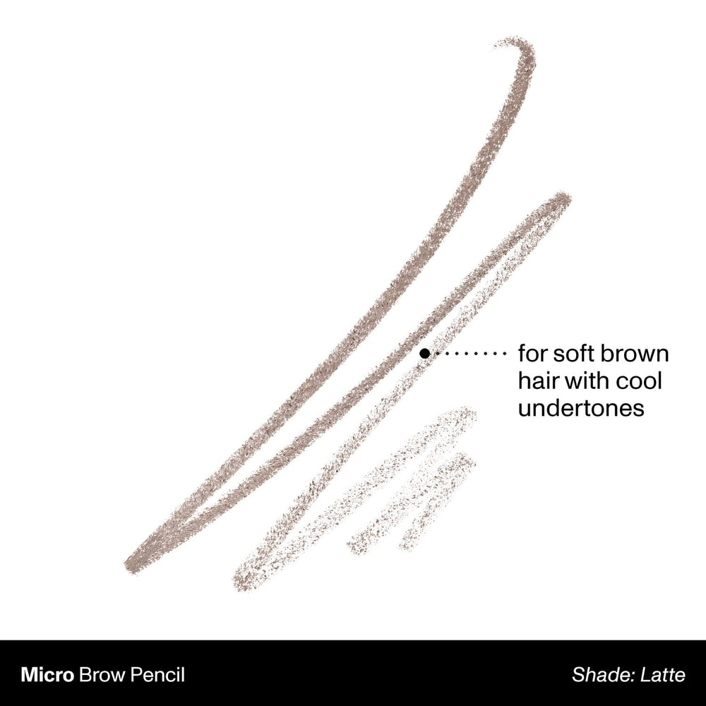 MORPHE Micro Dual Cejas Latte con cepillo difuminador para difuminar y peinar cejas.