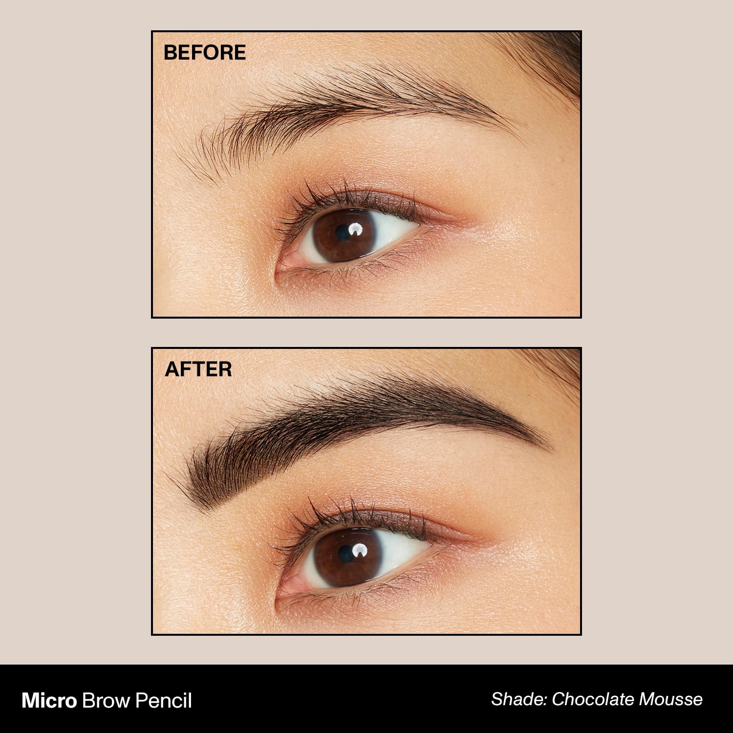 MORPHE Lápiz de cejas con cepillo espiral para difuminar y ajustar la apariencia.