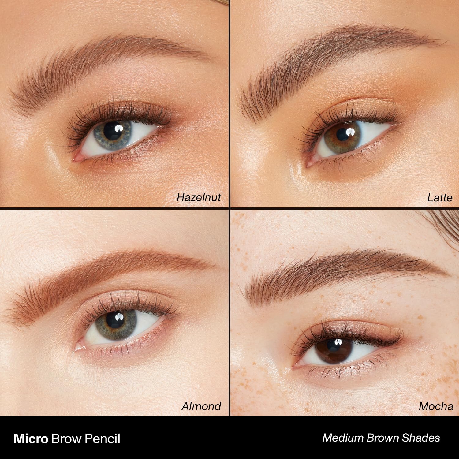 Cepillo espiral incluido para difuminar y dar forma a las cejas.