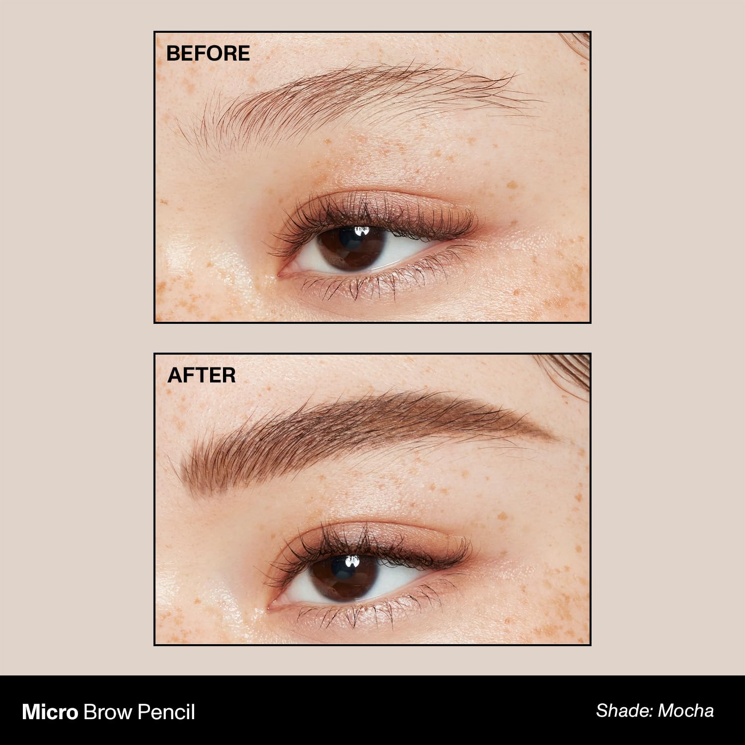 Punta precisa del MORPHE Micro Dual Eyebrow para trazos finos y naturales.