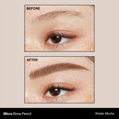 Punta precisa del MORPHE Micro Dual Eyebrow para trazos finos y naturales.