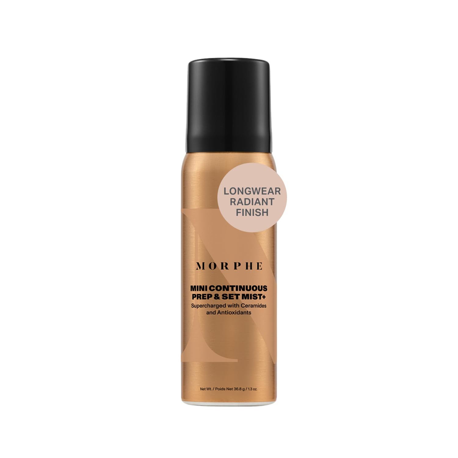 MORPHE Mini niebla fina para preparar y fijar maquillaje con mayor durabilidad.