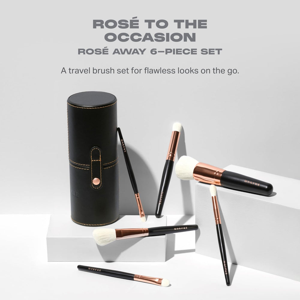 MORPHE Rose Away face brushes designed for precise complexion application.