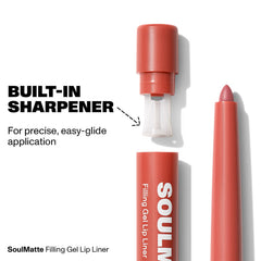 MORPHE Soulmatte lip liner infused with sweet almond and tea seed oils for nourished lips.
