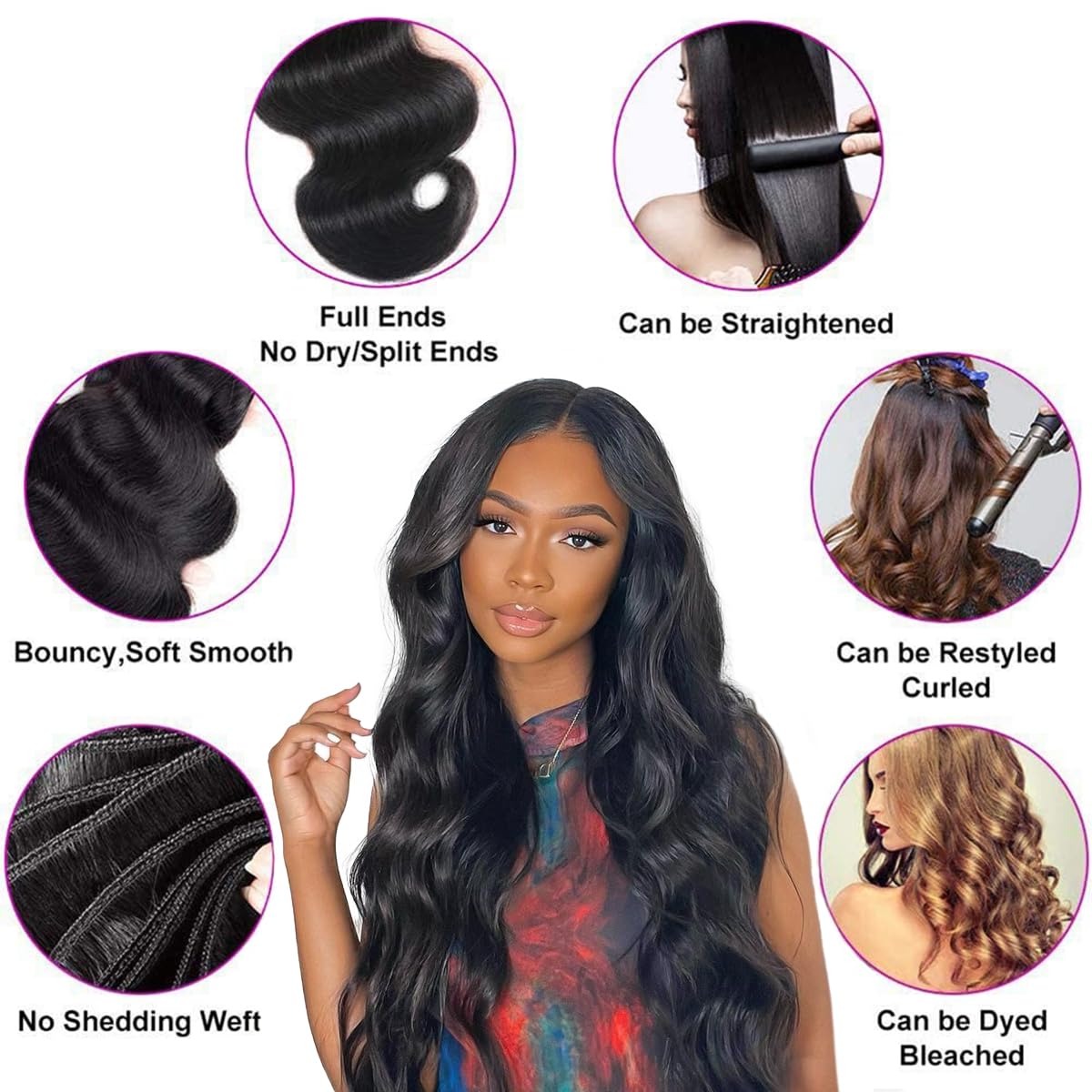 Mosari 15A raw hair bundles attachment-ready for easy sew-in installation