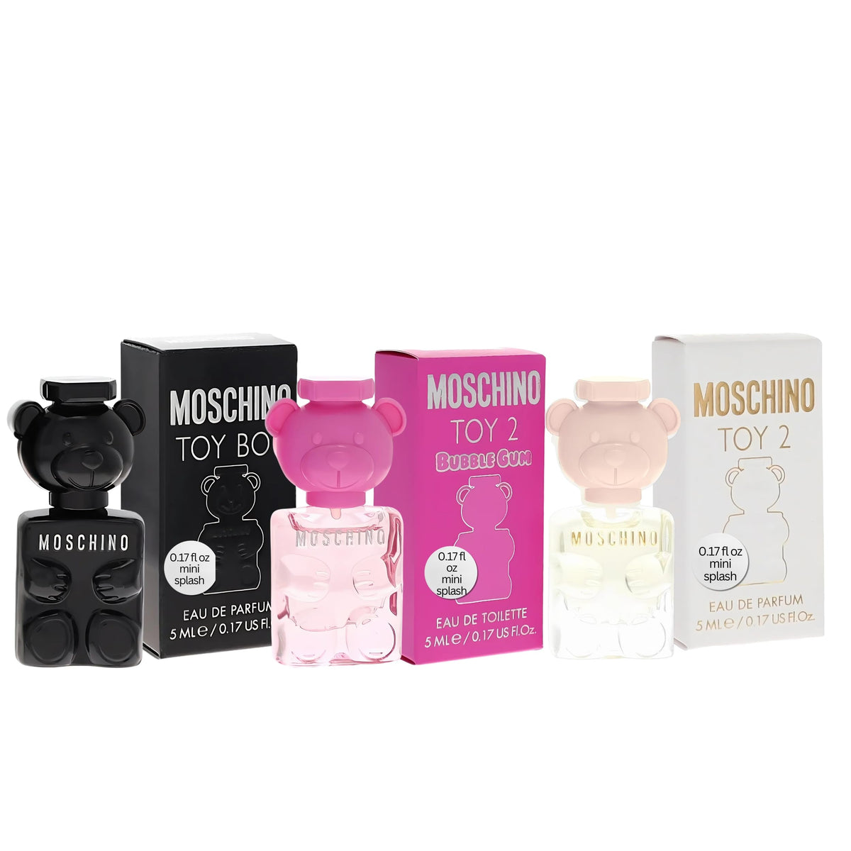 Moschino Toy 2 EDP mini splash bottle for on-the-go elegance.