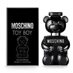 Moschino Toy Boy bottle in black glass showcases bold elegance for evenings.