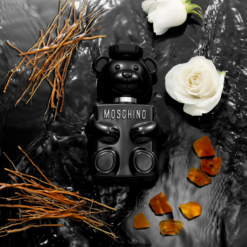 Moschino Toy Boy packaging box showing luxury unboxing experience