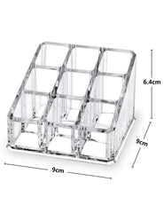 MOSIKER clear acrylic 9-slot setup highlighting transparent organization