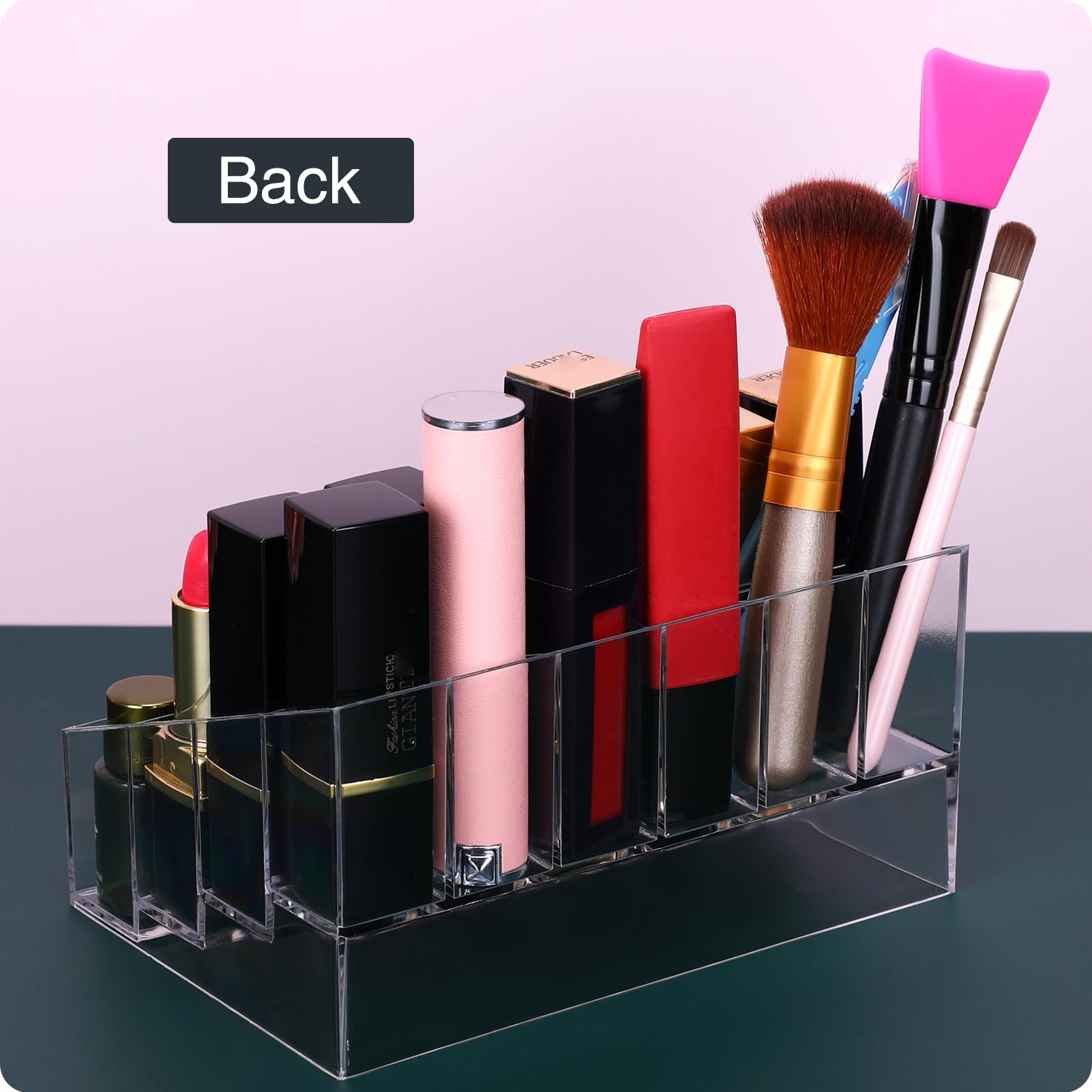 MOSIKER lip gloss mascara storage keeps items upright and accessible.