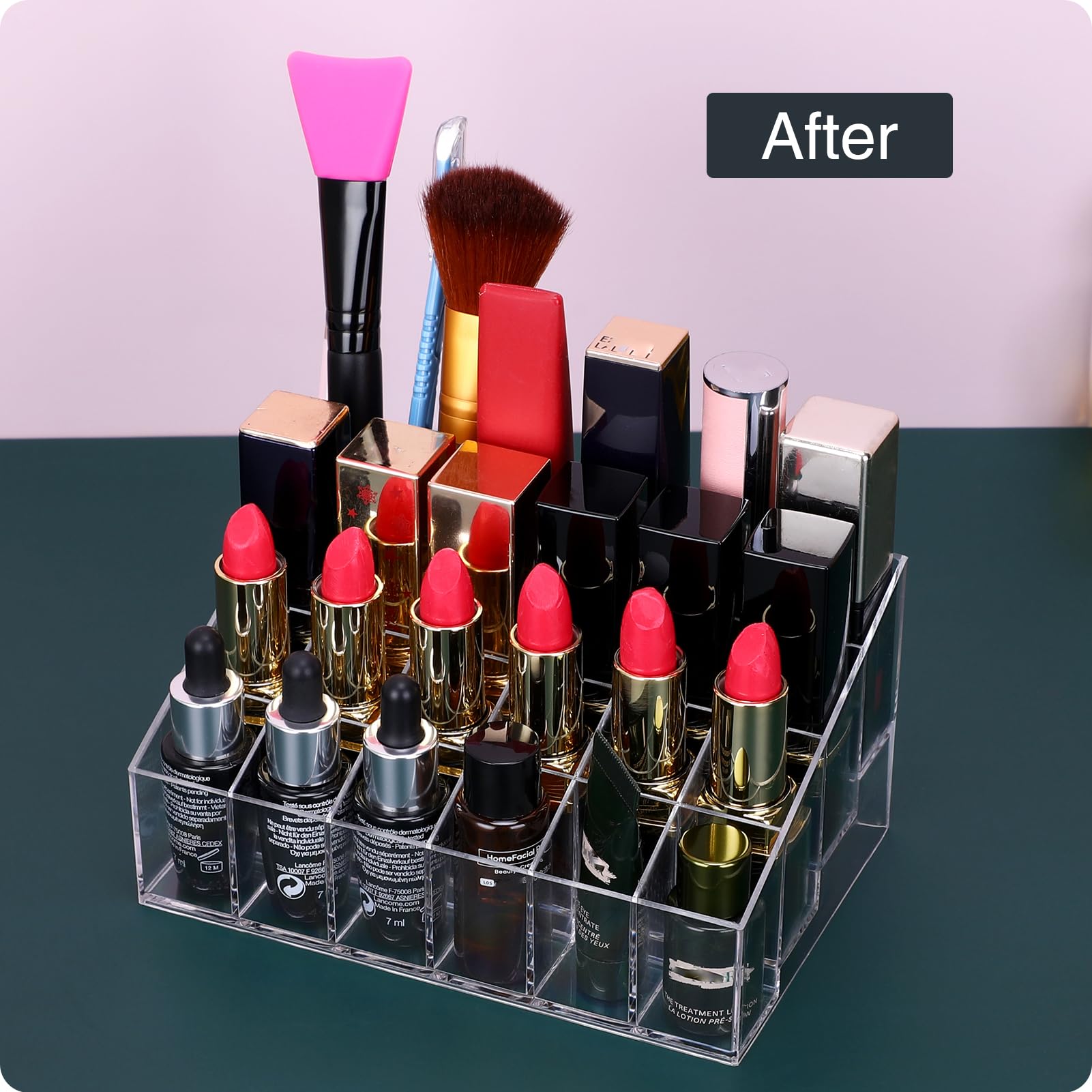 MOSIKER store or salon display keeps cosmetics tidy while inviting inspection.
