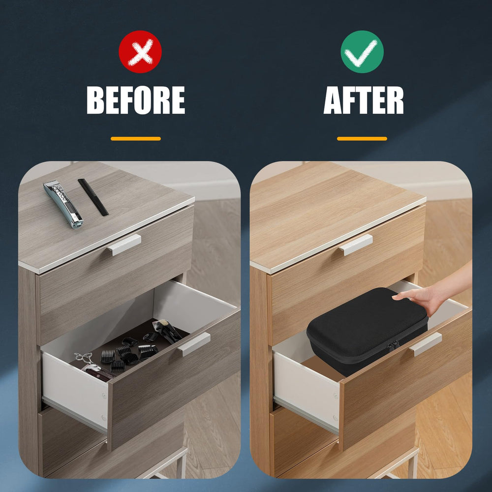 MOSLA compact barber case with soft interior lining for protection