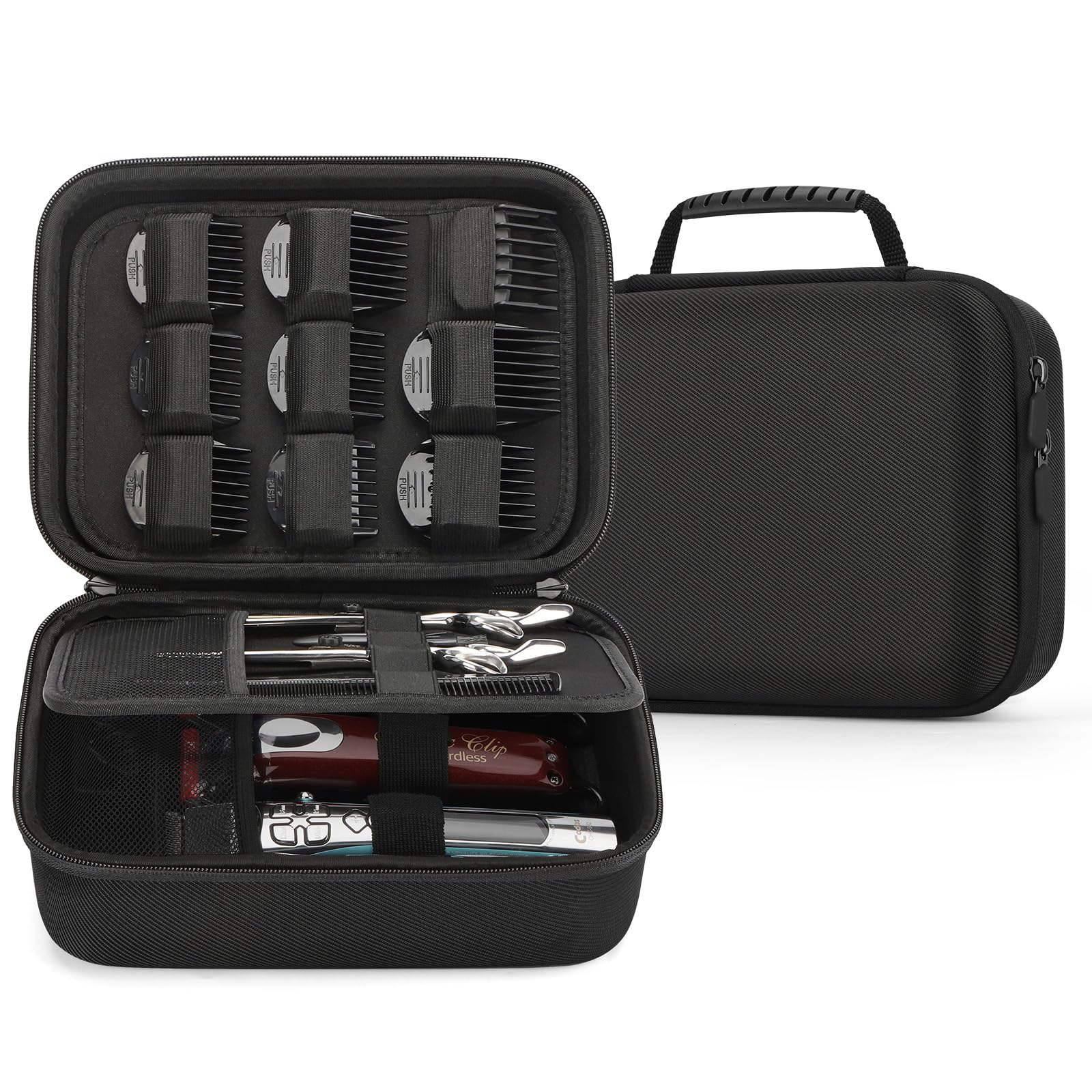MOSLA hard barber accessories case protecting clippers with rugged EVA shell