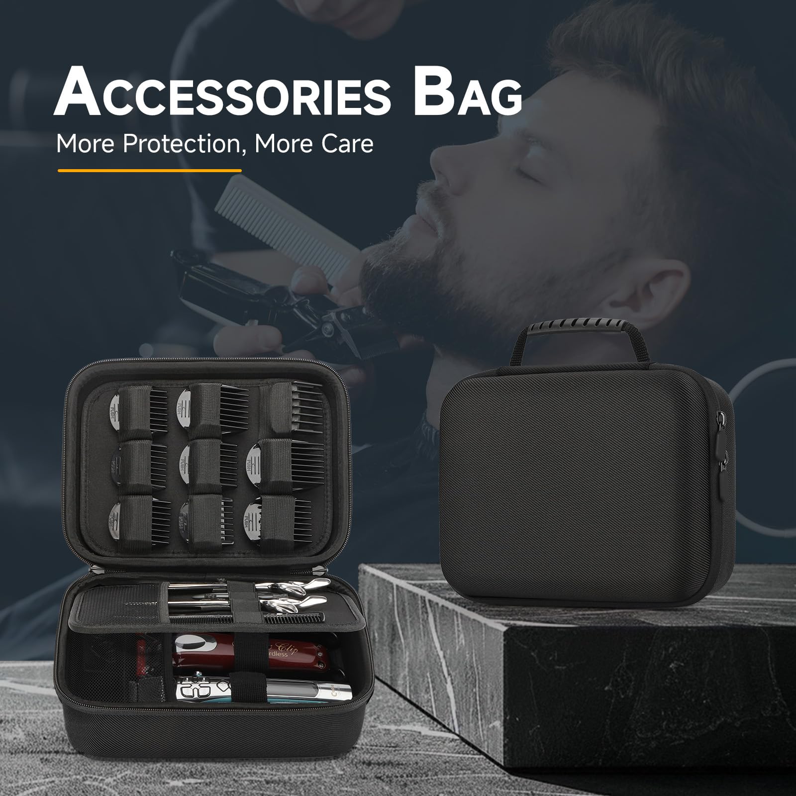 MOSLA multi-functional barber bag serving as salon organizer and makeup kit