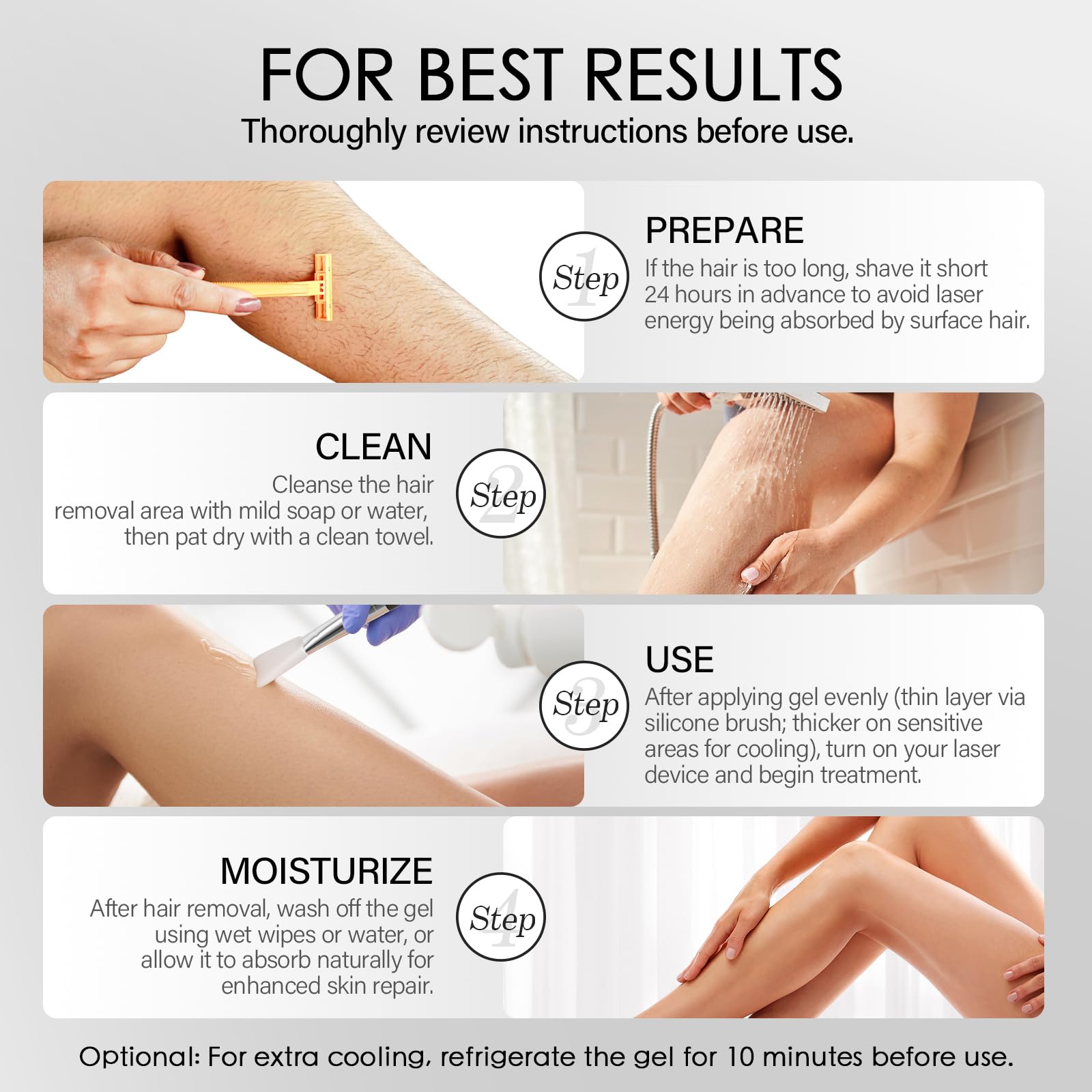 MOSRROU cooling gel rinses away easily with water after use