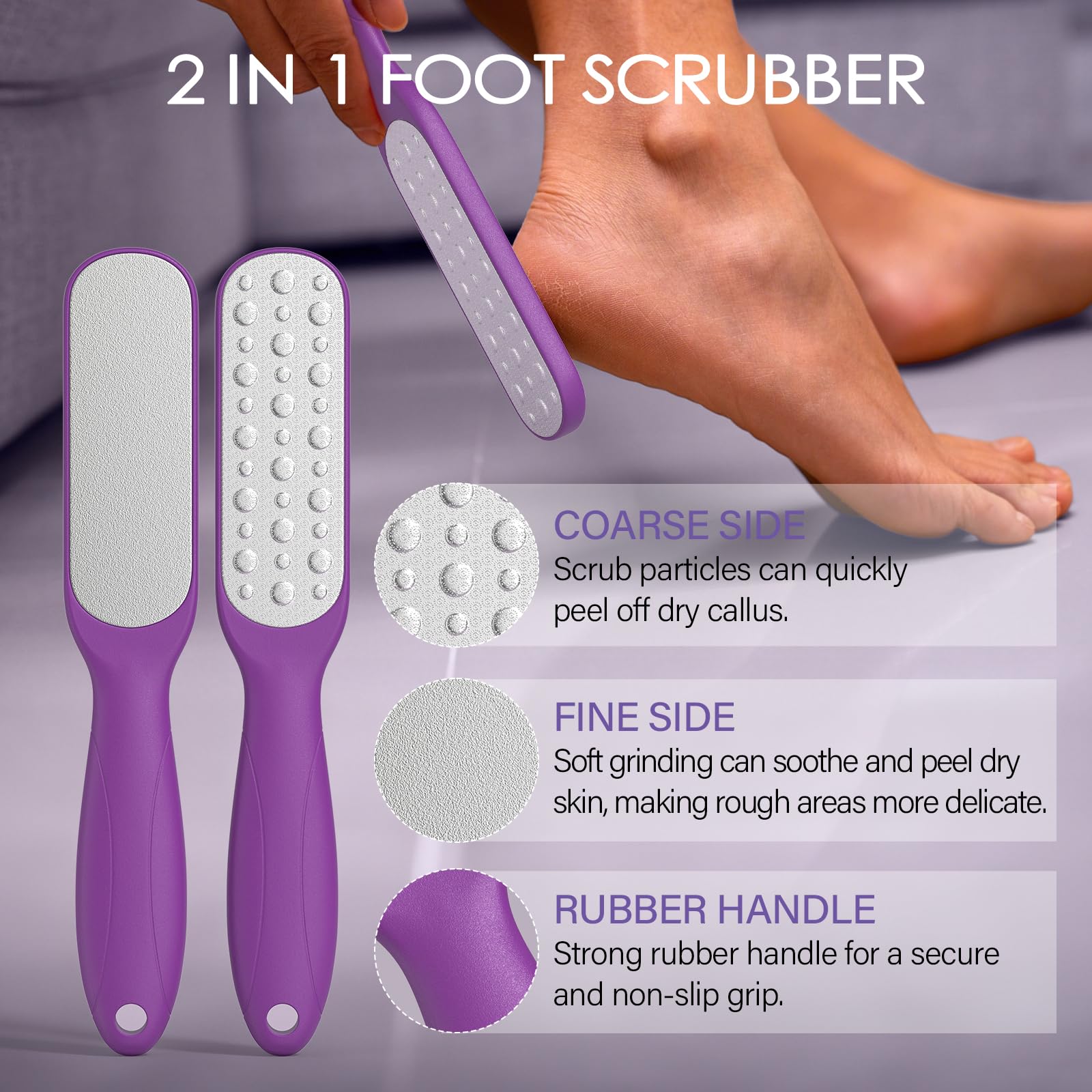 MOSRROU lavender exfoliating gel paired with kit for pampering feet