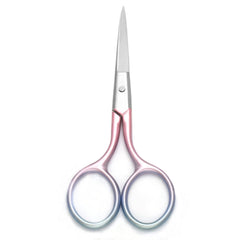 Motanar golden straight blades grooming scissors for precise facial hair trimming.