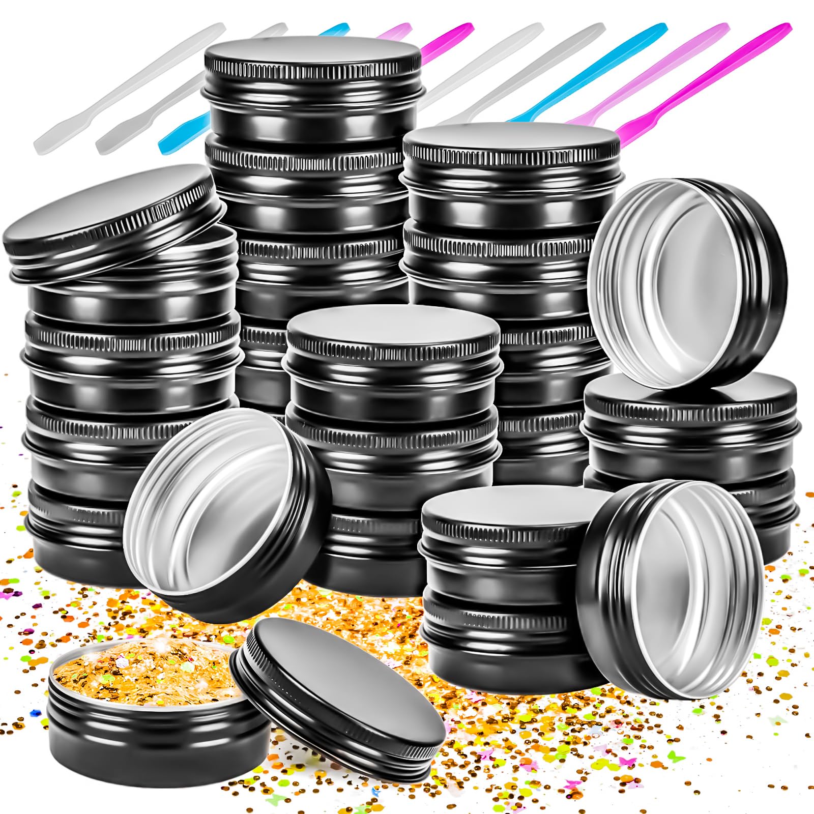 MotBach 24-pack tin jars with screw lids displayed for small-batch storage