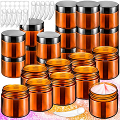 MotBach amber jar 2oz pack shows durable plastic for travel skincare