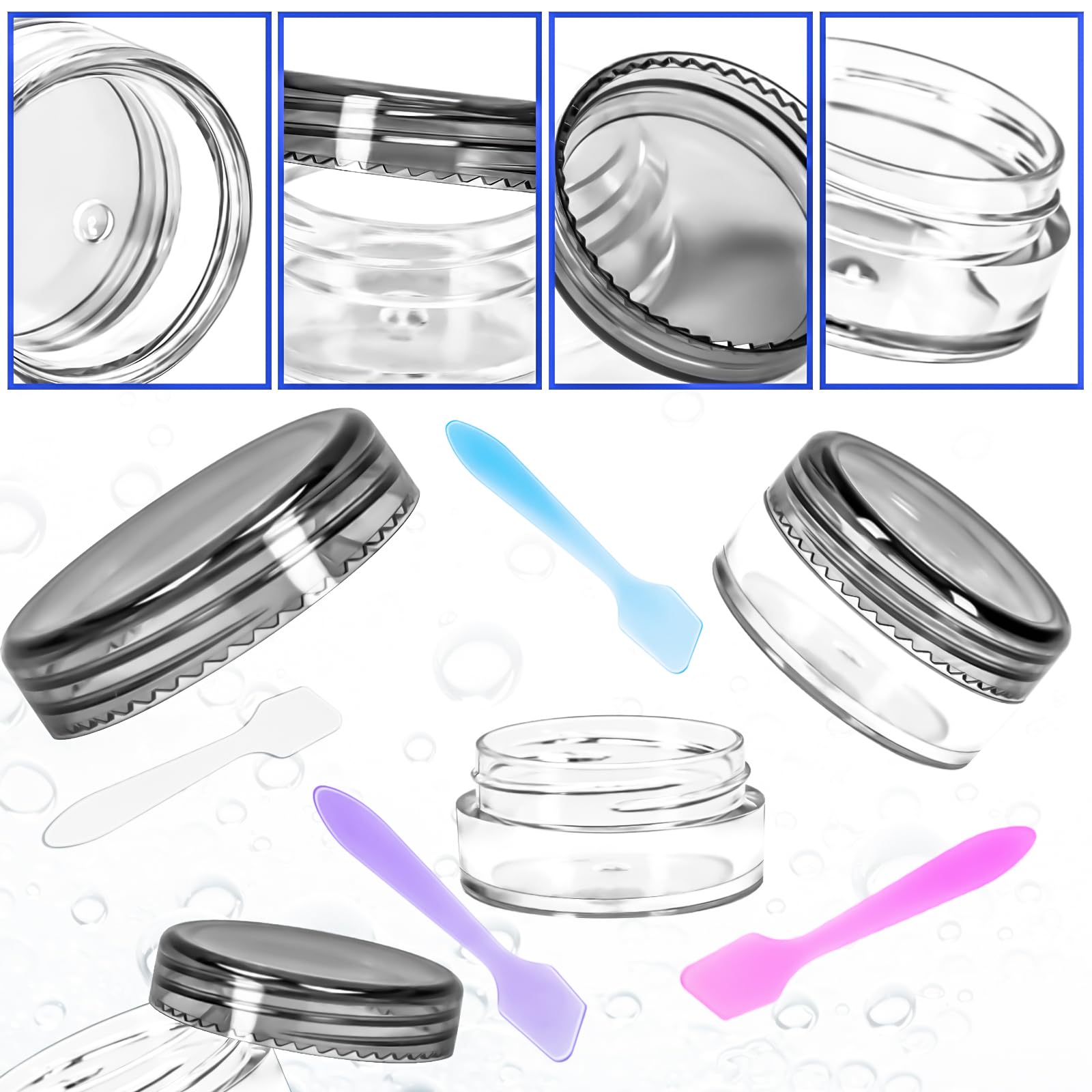 MotBach portable cosmetic jars ideal for on-the-go samples