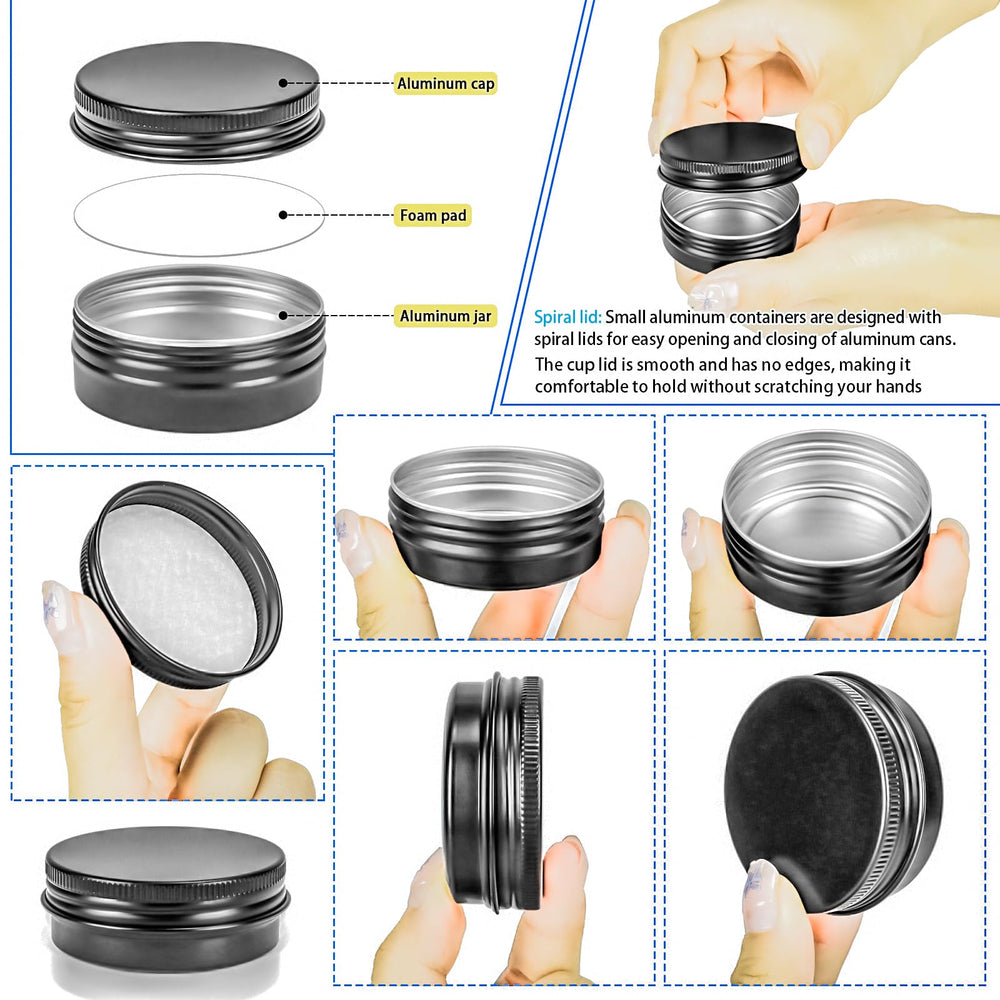 MotBach tin jar used for lip balm or cream application