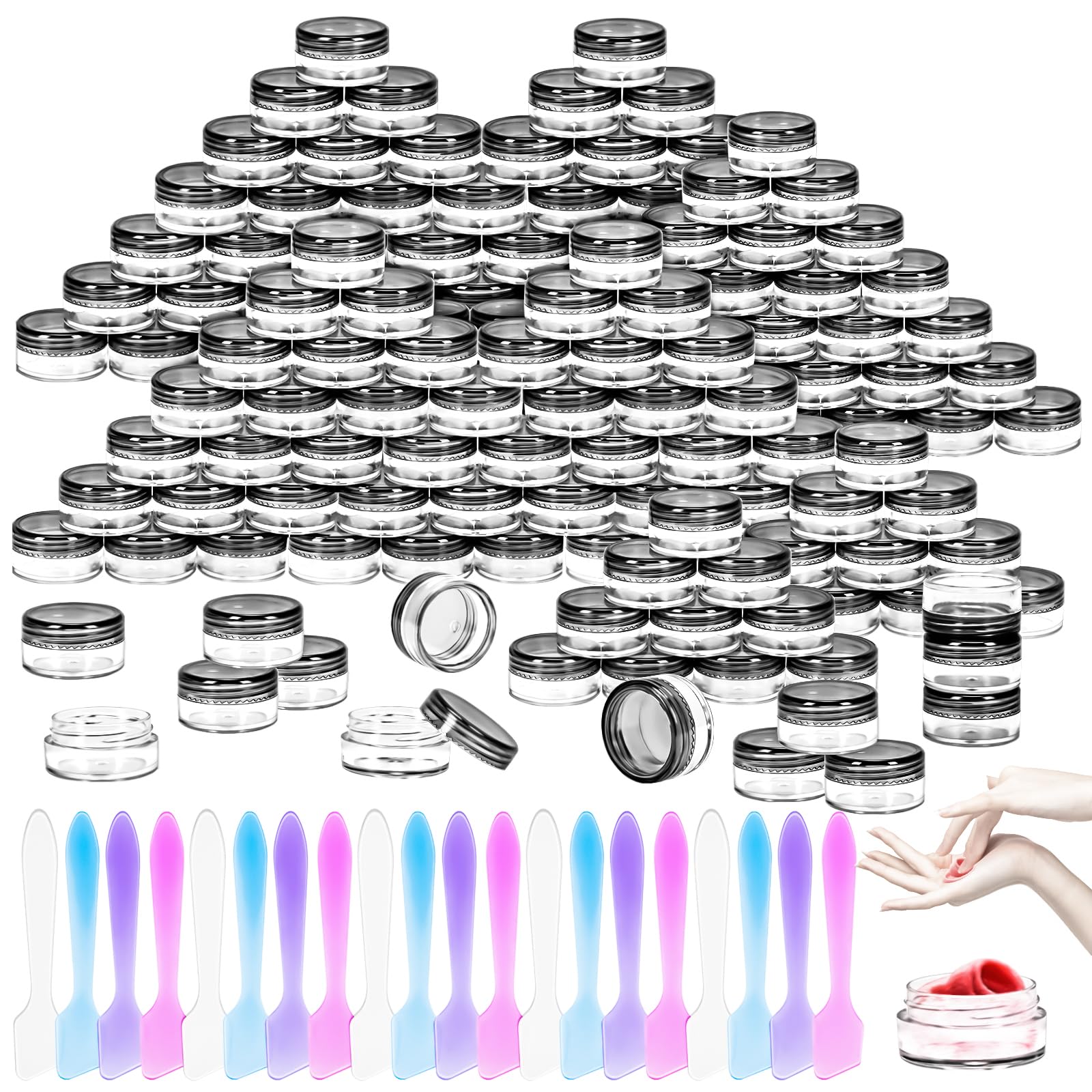 MotBach versatile containers suitable for creams, lotions, and powders