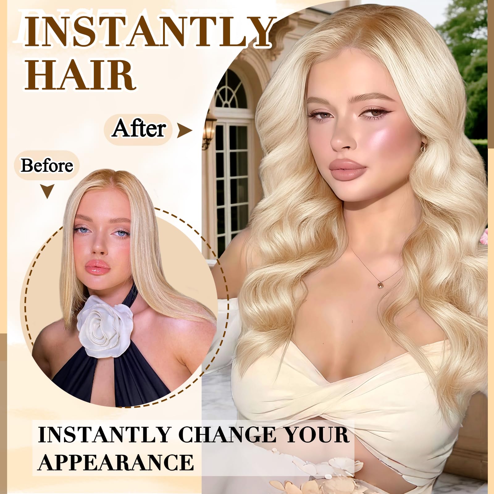 Motfin Dark Blonde highlights blend naturally with lighter balayage tones.
