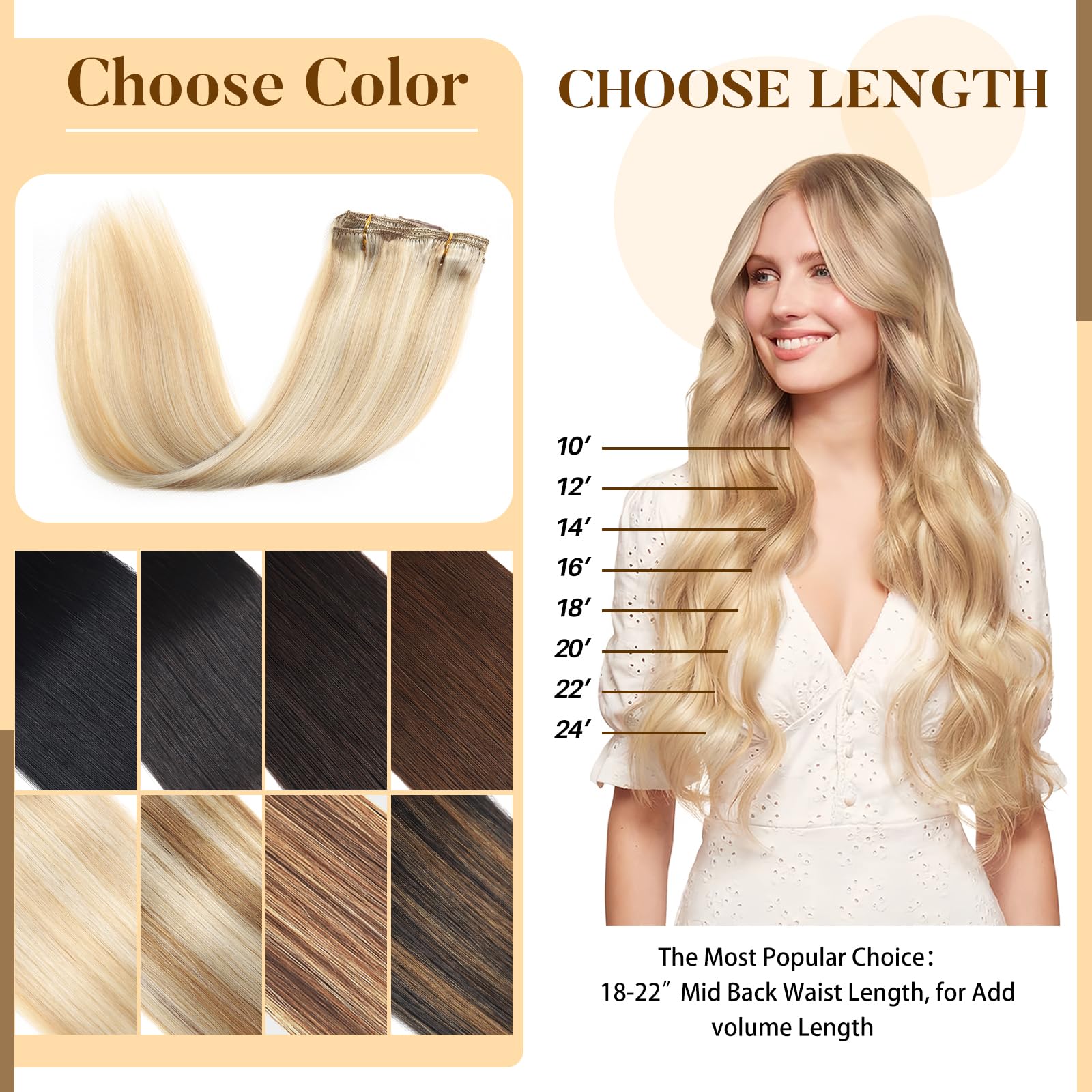 Motfin Event-ready clip-ins ideal for weddings and parties.