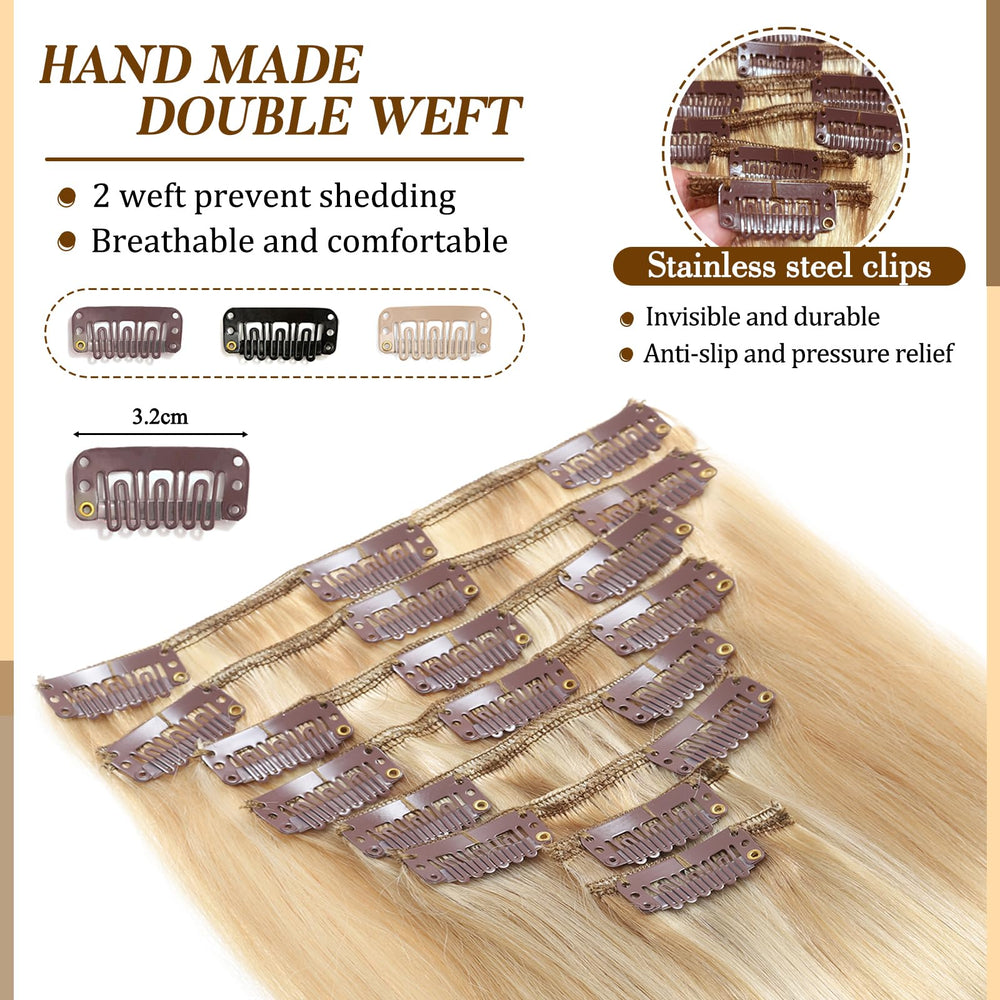 Motfin Natural-looking Remy hair with soft, smooth texture.
