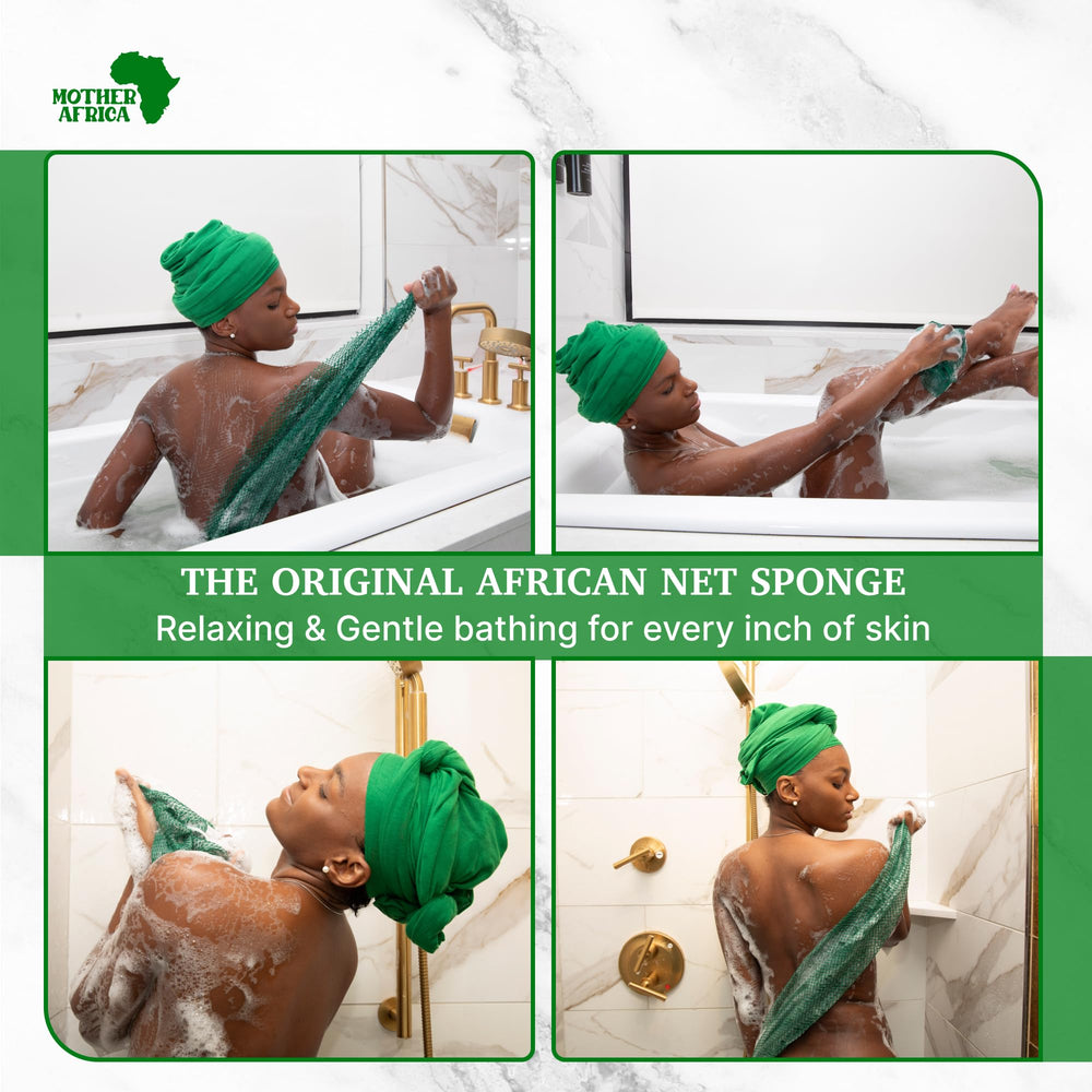 Esponja Mother Africa de ducha con textura exfoliante para piel suave