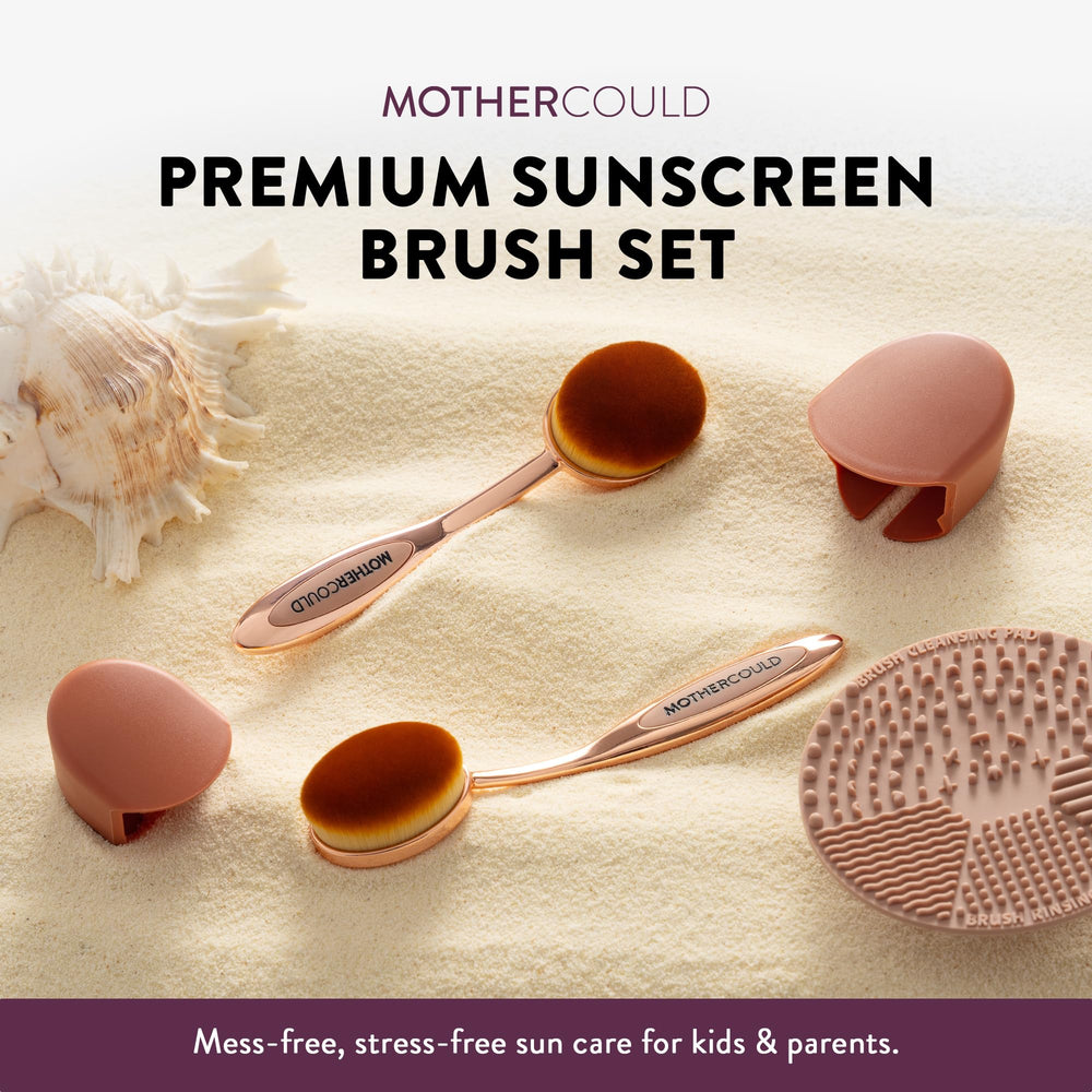 Silicone cleaning mat speeds cleanup after sunscreen sessions