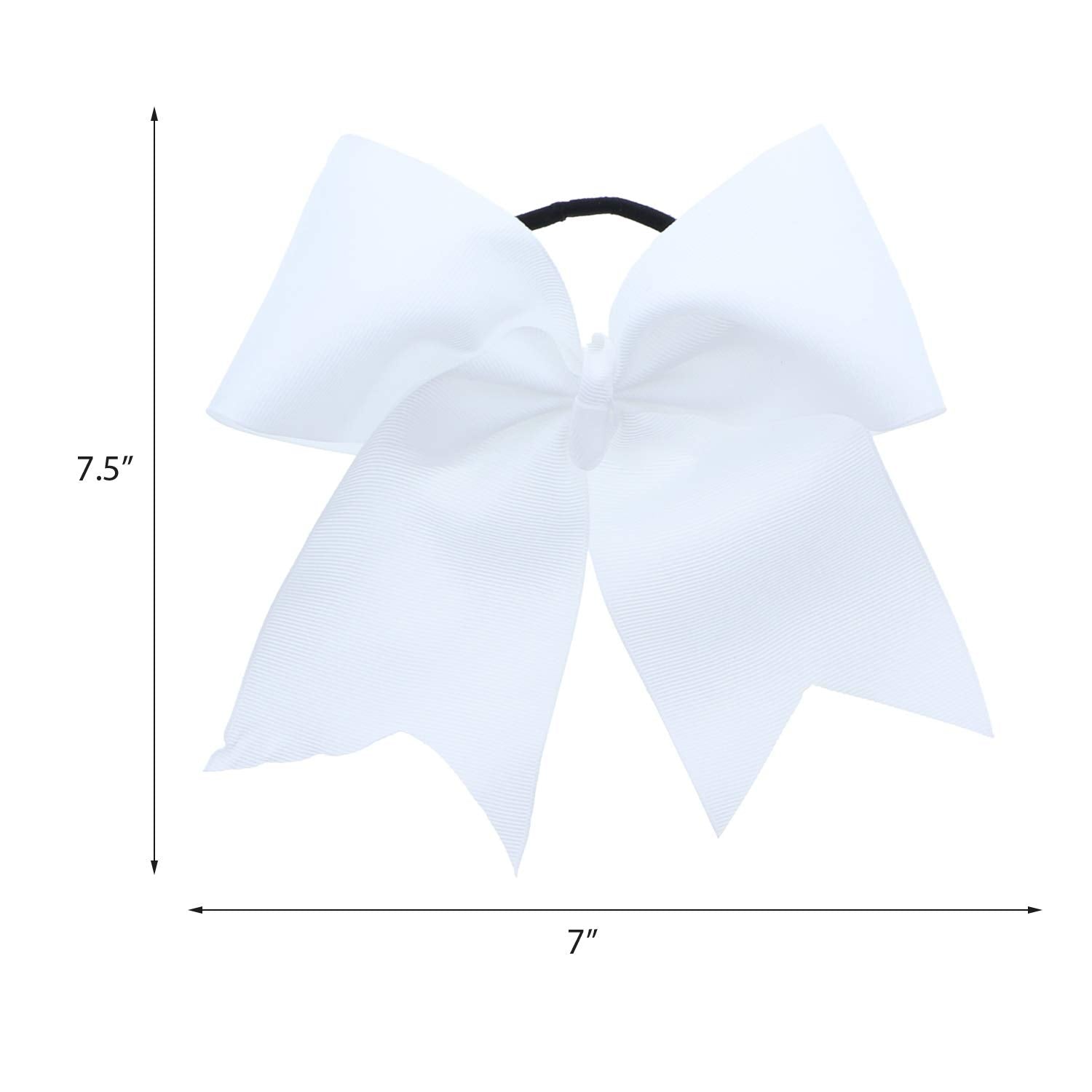 Motique White Jumbo Bow Pony with Tails, back view, long tails flutter for festive flair.
