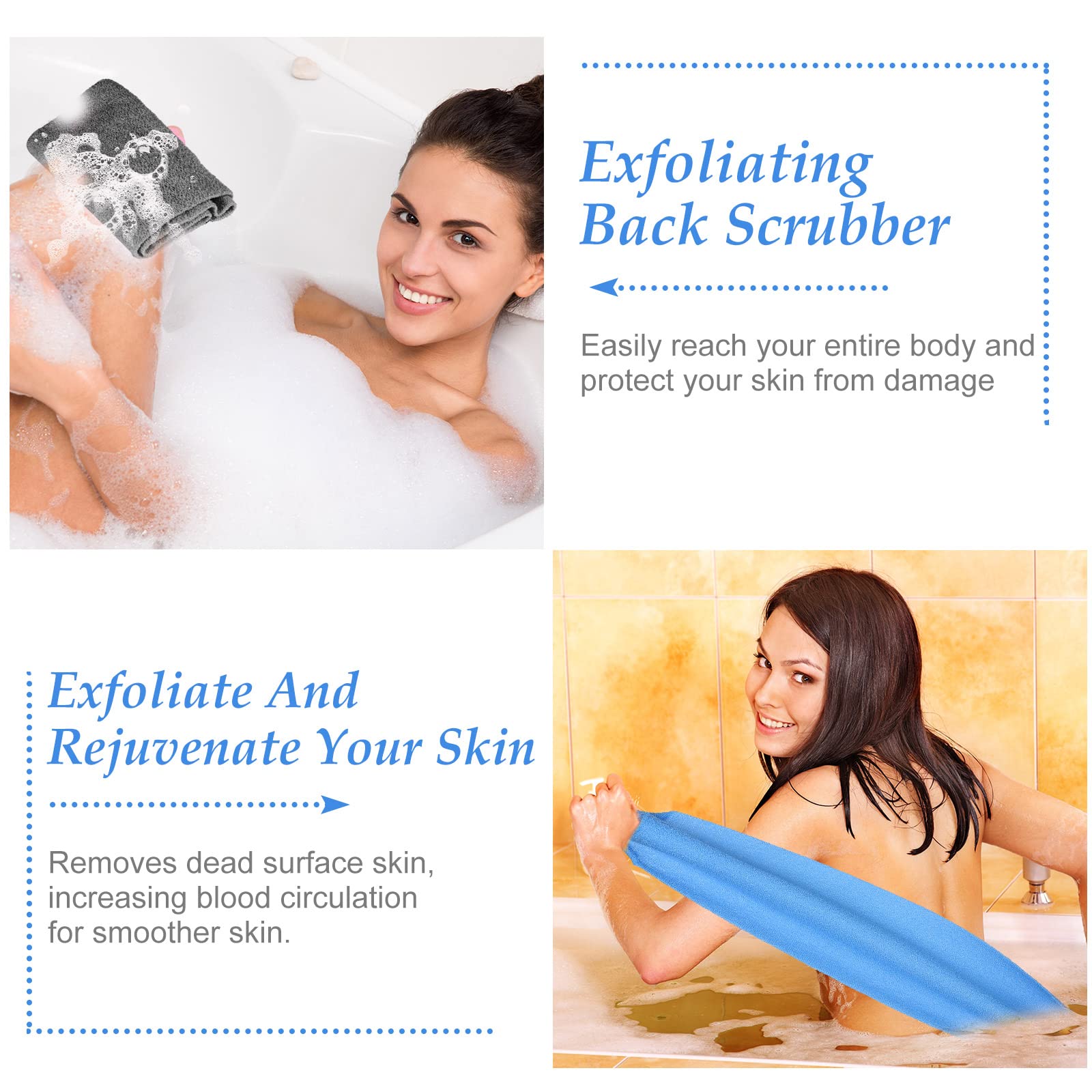 Moukeren nailon-suave ofrece exfoliación eficaz sin irritación.