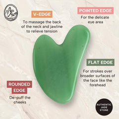 Mount Lai Jade Gua Sha under-eye area reduces puffiness with careful gliding.