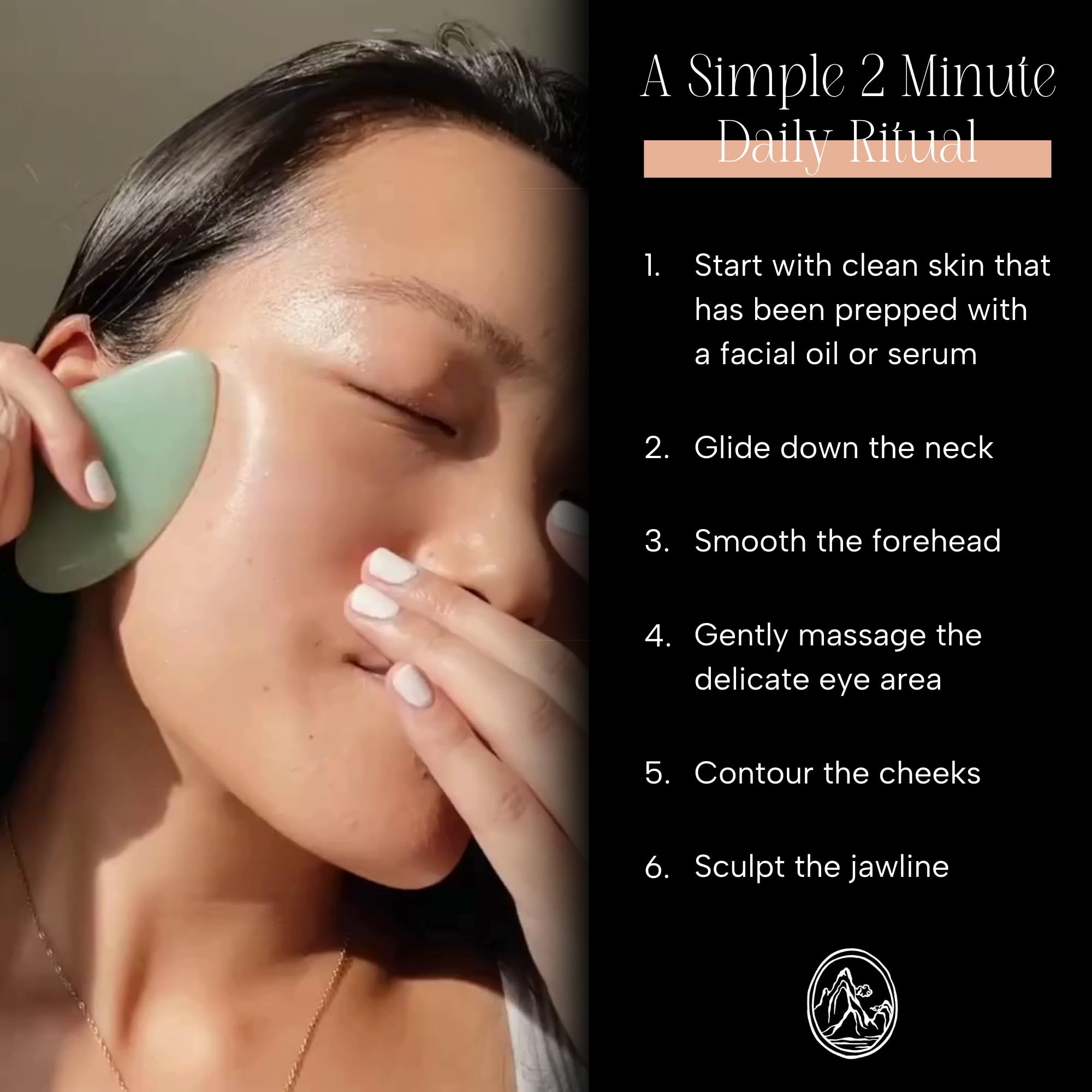 Mount Lai Rose Quartz Gua Sha part of daily self-care ritual