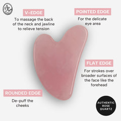 Mount Lai Rose Quartz Gua Sha under-eye massage easing puffiness