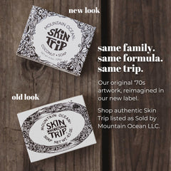 Creamy lather from Mountain Ocean Skin Trip coconut soap bar for gentle cleansing